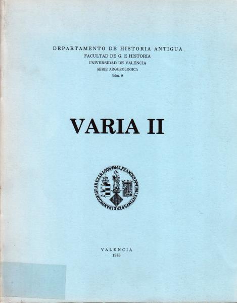 Serie Arqueológica 9 - Varia II